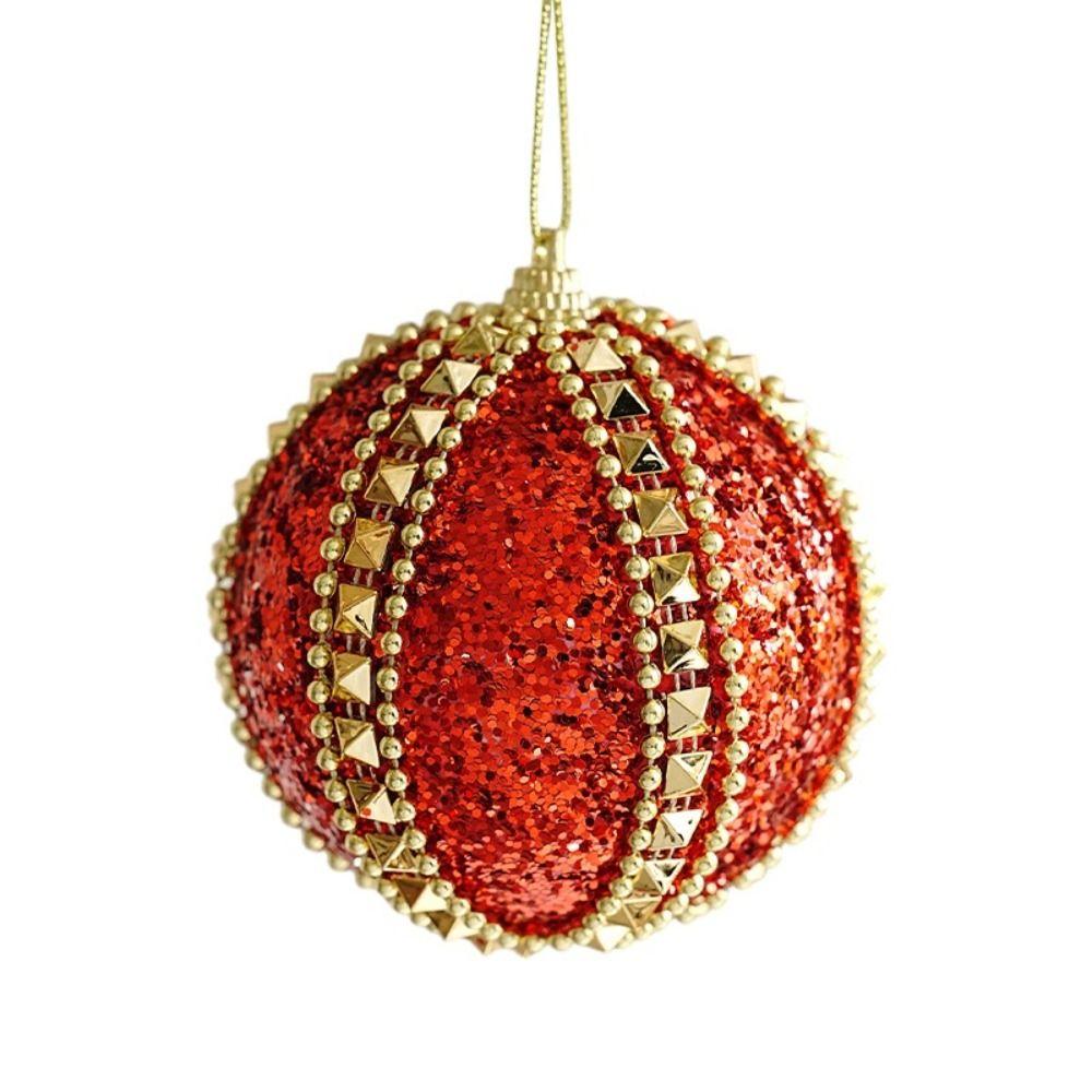 Foam Christmas Ornament Powder Coated Ball Foam Ball Pendant Xmas Bauble  Holiday Party Decor