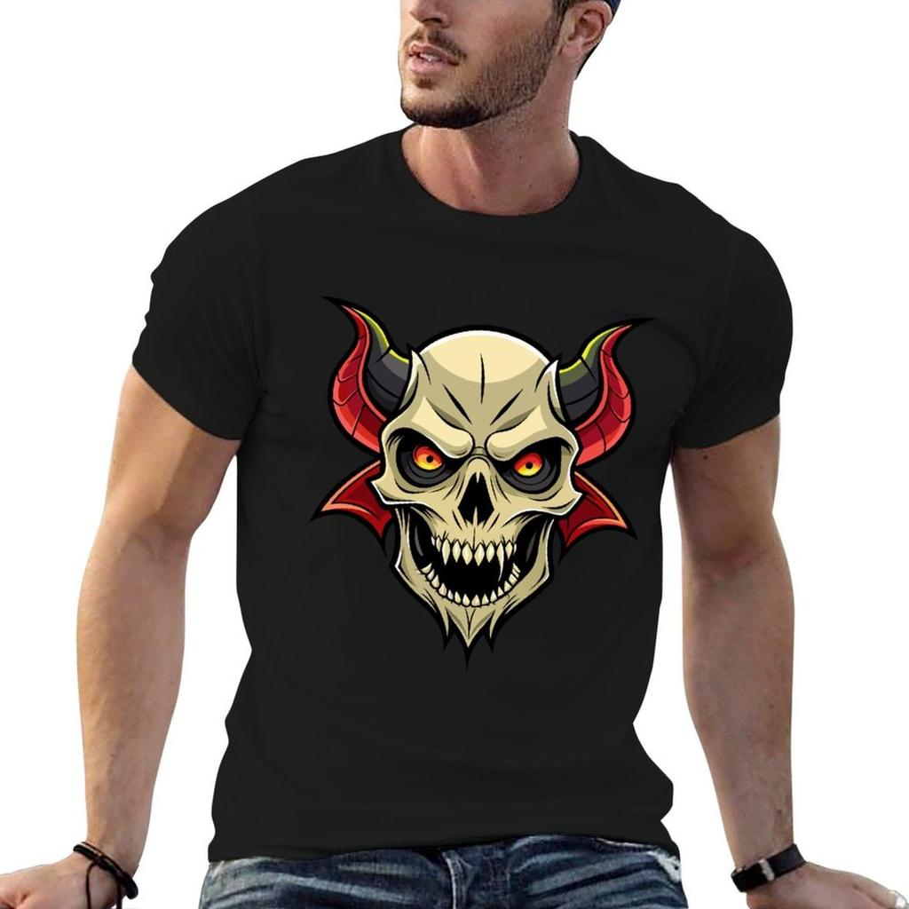 Trending Demon Skull Design Tshirt Water Resistant Casual Tshirt