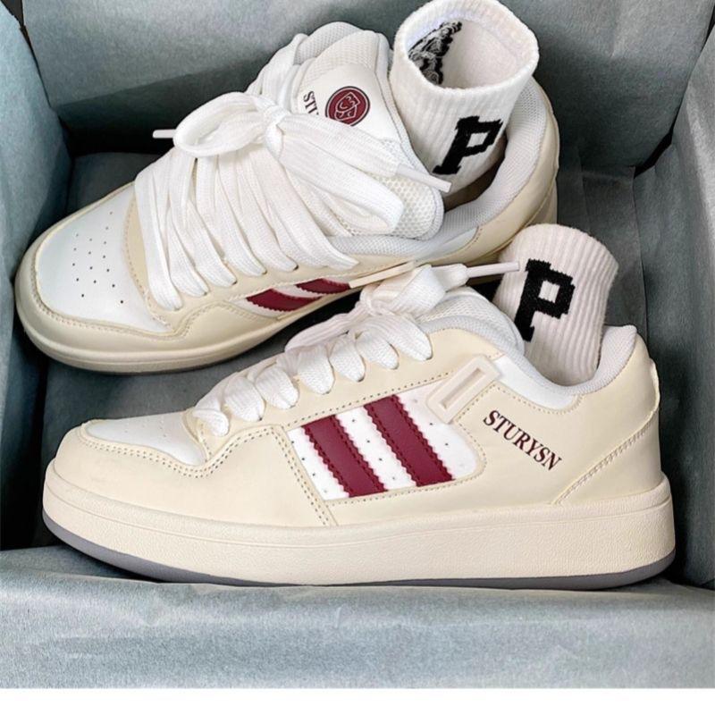 

Autumn new thick-soled versatile couple bread shoes student low-top sports and leisure shoes 40 розовый