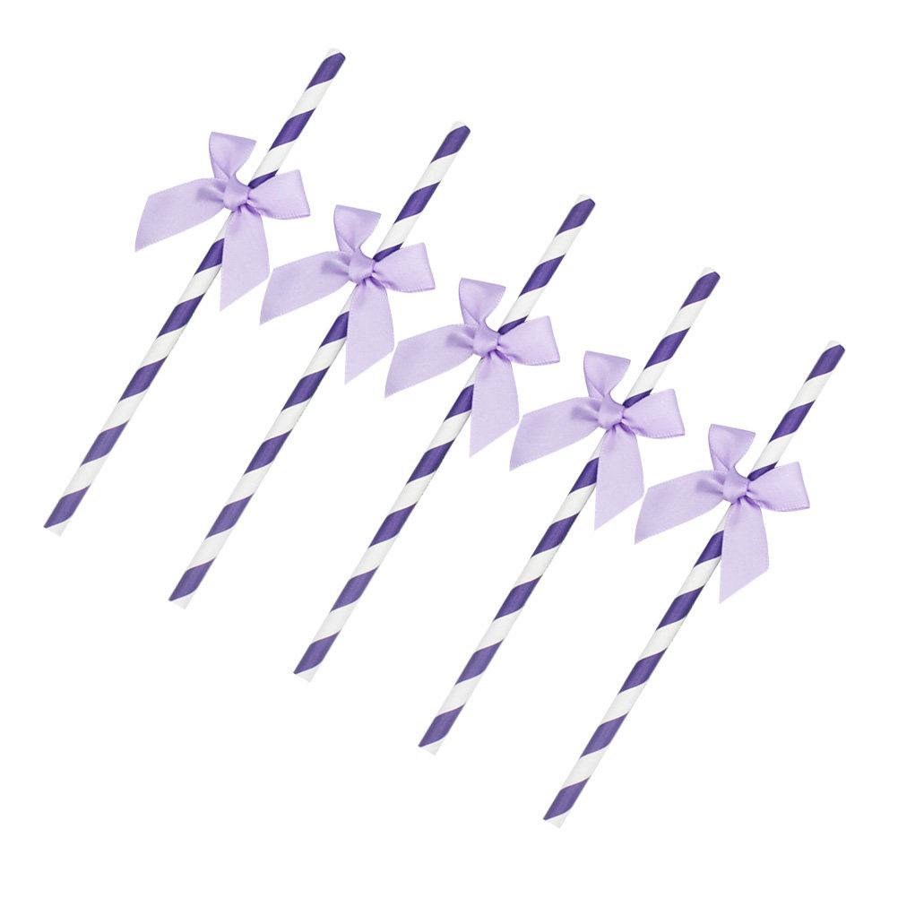 30Pcs Exquisite Bowknot Paper Straws Vibrant Party Supplies for Drink Garnish Cake Decoration Wedding Reception Graduation