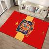 Red Spanish Themed Designed floor mat, suitable as a non-slip mat for the living room or bedroom sofa