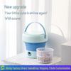 Compact Folding Mini Washing Machine for Students - Perfect for Underwear and Socks.