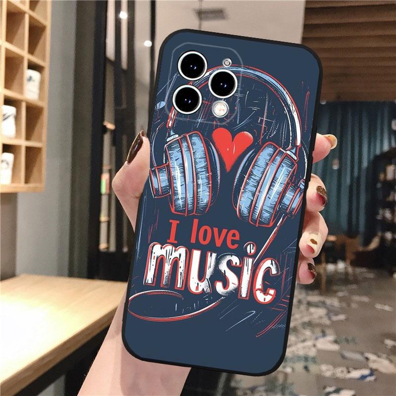 Love Music Phone Case For iphone 17 Pro Max 17 Pro Air 16 15 14 13 Pro Max 15 16 Pro 15Plus