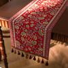 with Tassel Ethnic Style Table Runner Cotton Tablecloth Table Flag Table Cover  Table Decor