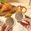 Cute Bakery-Themed Ceramic Small Dish – Baguette and Bread Plate for Restaurant or Home Use