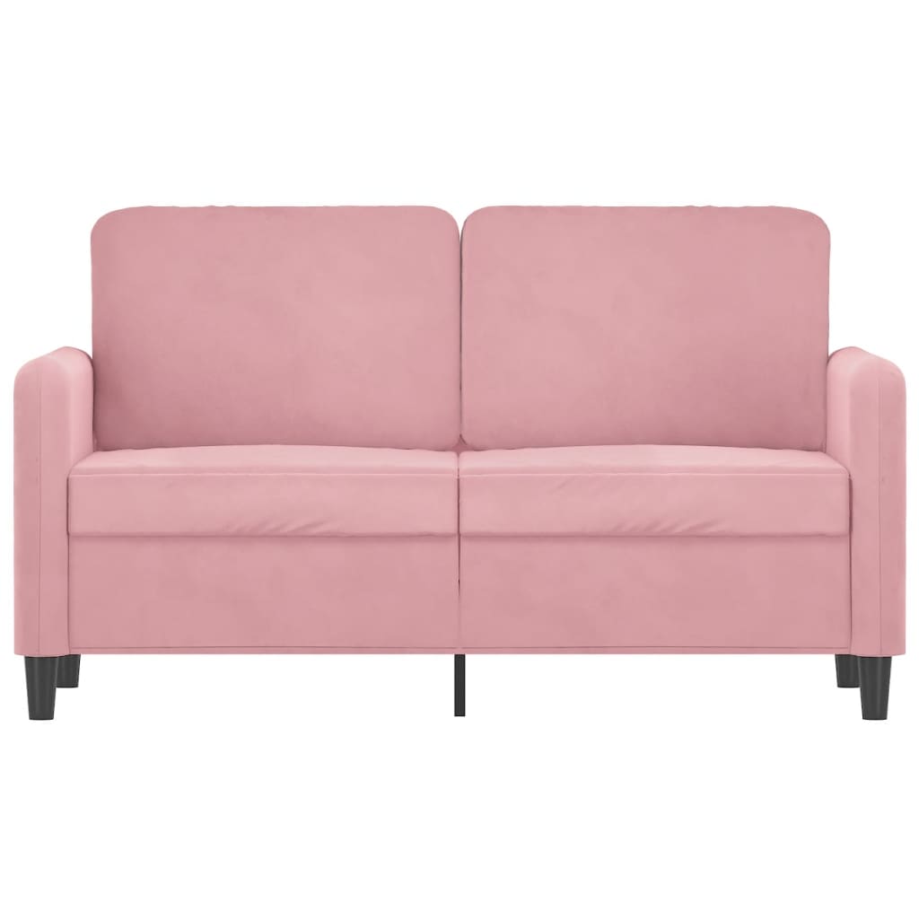 Vidaxl Zweisitzer-Sofa, Rosa, 120 cm, Mit Samt Polster