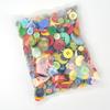 600PCS DIY Handmade Round Resin Perforated Buttons Mixed Sizes Children Puzzle Toy Materials Christmas Gift