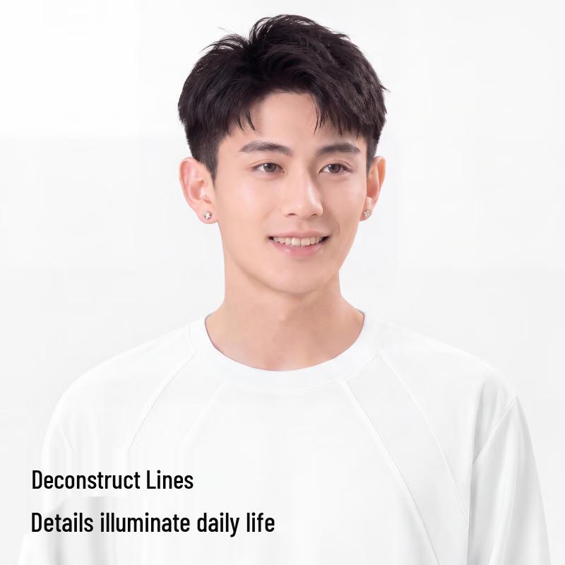 MINISO Men's Loose Fit Pure Cotton Long Sleeve T-Shirt