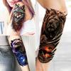 1 Foglio Tatuaggi Temporanei Creativi Cool Leone Lupo Aquila Per Uomini Donne Adulti, Tatuaggi Finti Temporanei Impermeabili a Lunga Durata
