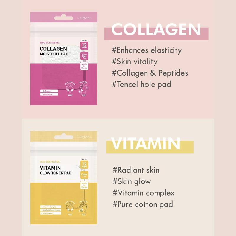 DERMAL Zestaw Próbny Toników w Płatkach 6 Rodzajów 12 Płatków/6 Rodzajów