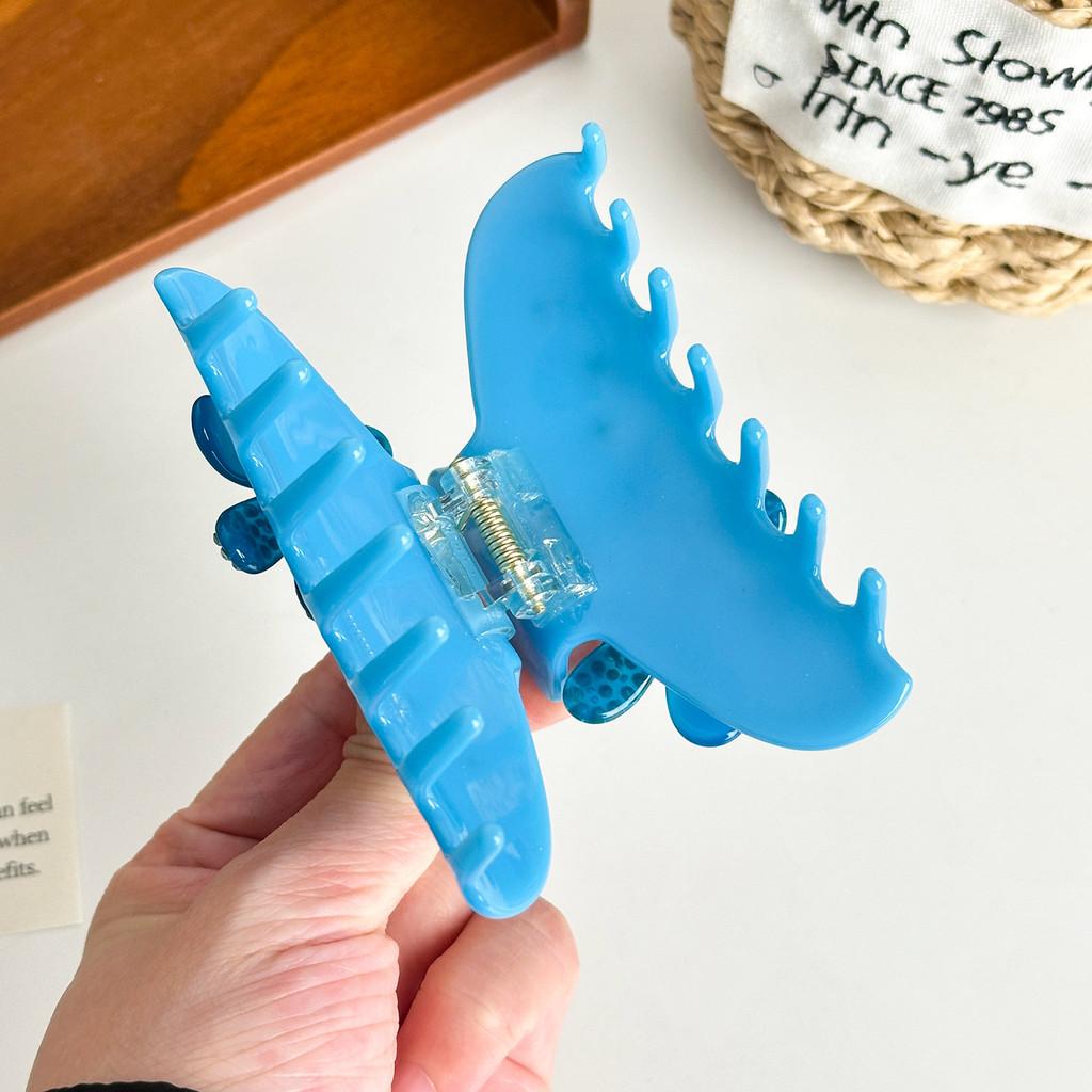 Hair Acetate Highend Claw Clip With Beautiful Floral Design And Sparkly Rhinestone Treatment