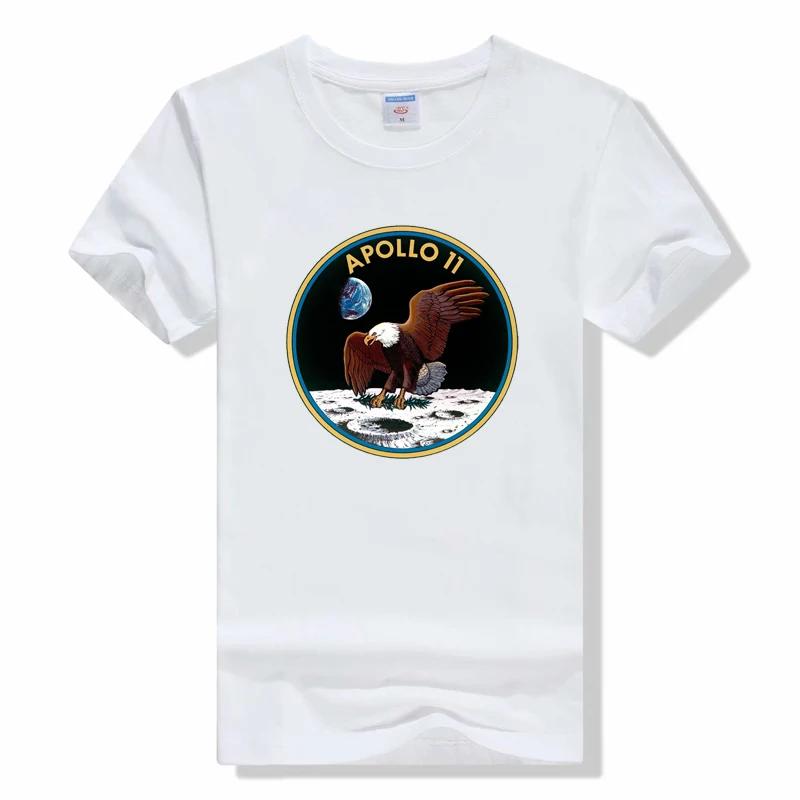 

homme streetwear short sleeve casual t shirt Apollo 11 Cotton cool T-shirt fashion o-neck tshirt M