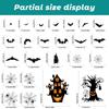 4 Halloween Haunted House Bat Window Stickers Halloween Party Home Window Glass Refrigerator Door Holiday Decoration Stickers