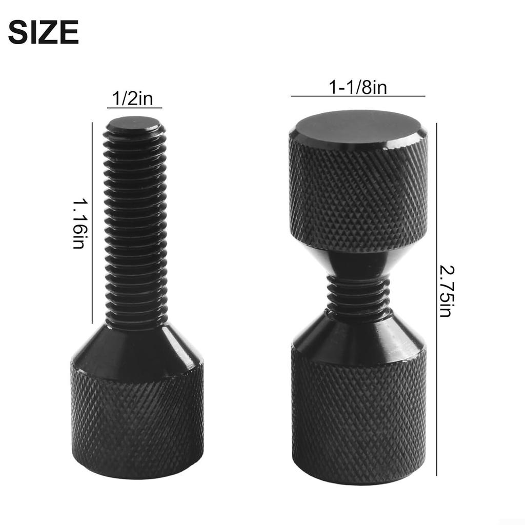 Two Hole Pins Set, Pack of 2 Aluminium Flange Two Hole Pins 1-1/8” Two Hole Alignment Pins & 1-5/8” Detachable Flange Double Hole Pins