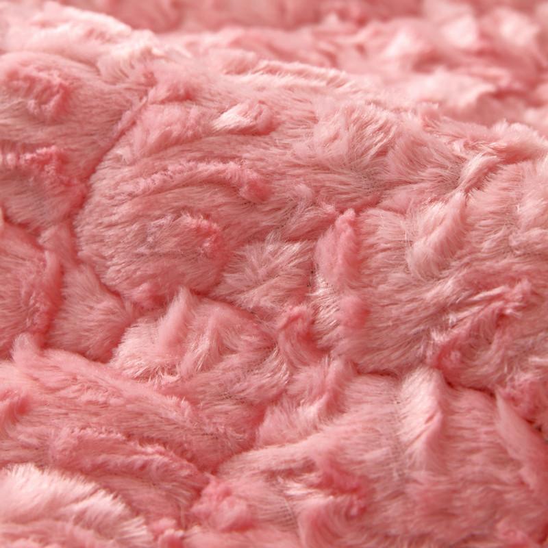 Modern Rose Plush Sofa Cover 5 Seater Solid Thickened Corner L Shape Leather Couch Slipcover Lace Armchair Furniture Protector