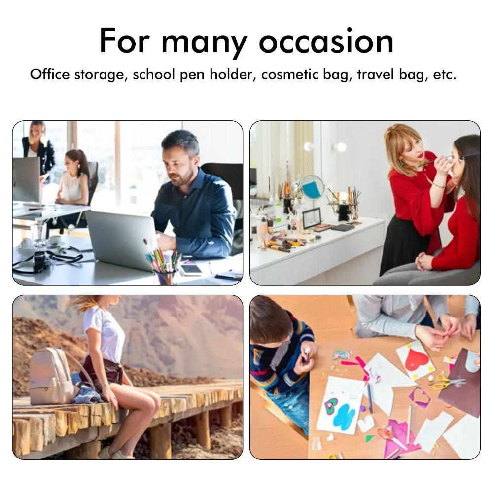 Mini Travel Pencil Zipper Pouch Silicone Stationery Bag Pen Storage Case Daily Office Supply Sort