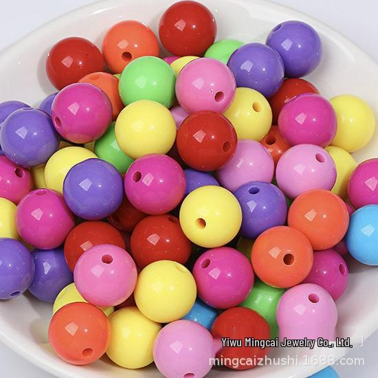 Eco-Friendly Acrylic Macaron Round Beads for DIY Jewelry Bracelets