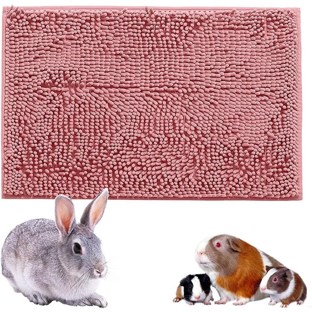 

Моющиеся пеленки для кроликов, многоразовые, шенилловые, тренировочные, для морских свинок, подстилки для сна для маленьких животных, подстилки для кроликов, флисовые подкладки для клетки шиншиллы 23.6 L x 15.7 W x 1.1 Th розовый