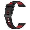 HW For Garmin Forerunner 265S Silicone Watch Bands 18mm Dual Color Replacement Strap - Black+Red