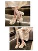 French Mary Jane Leather Bow Flats - Spring/Summer 2025 Pearl Strap Fairy Style Women's Shoes