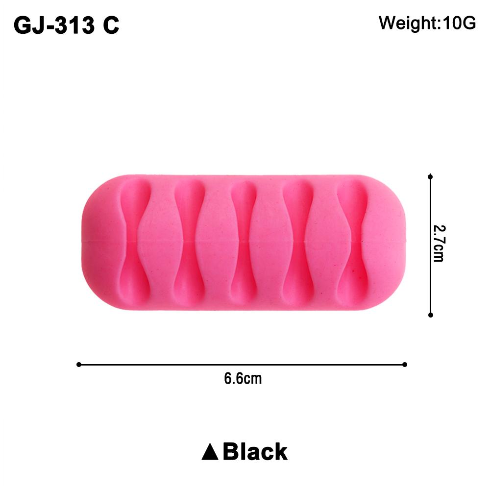 1PC 10G 7 Colour Silicone Wire Charger Lead Fixing Clips SUSB Cable Organizer Winder Desktop Tidy Holder for Mouse Headphone