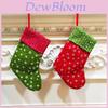 Christmas Stockings Decoration Gift Bag In Red And Green High-quality Fabric