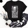Tout ce que je sais, c'est que Scotty ne Socrate Pas T-shirt Meme Philosophe Drôle Sarcasme Philosophie Grecque Humour Nouveauté Haut Vintage