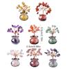 Natural Crystal Money Tree Ornament for Home Office Decoration Enhancing Energy and Fortune with Color Crystal Stone