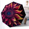 1pc Galactic Sunflower Automatic Folding Umbrella - 8-Rib Compact Travel Umbrella Durable & Portable for Outdoor Use, Perfect Gift for Birthdays158