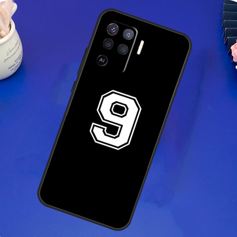 Custom Football Lucky number Case For OPPO A17 A57 A77 A78 A15 A16 A52 A72 A76 A96 A74 A94 A5 A9 A31 A93 A54S A53S A57S