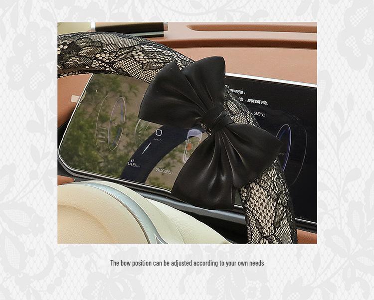 Exquisite Lace Car Steering Wheel Cover: Universal, Non-slip & Wear-resistant for All Seasons