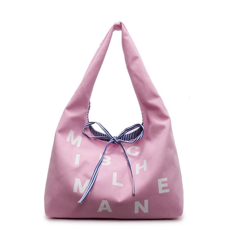 Trend Personalized Letters Large Capacity Tote Bag Student Leisure Class Commuting Versatile Double-sided Shoulder Women's Bag
