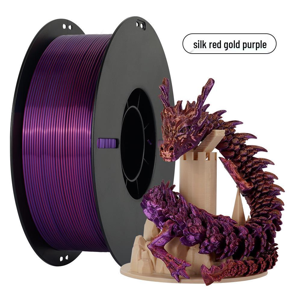 Filamento para Impressão 3D PLA Bicolor Ornamento de Dragão, 1KG - Acabamento Seda