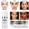 Color-Changing BB Cream Foundation, Moisturizing Liquid Concealer Thermal Changing Foundation, Brightens and Covers Imperfections Foundation