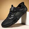 Leder Rindsleder neue Herren Freizeitsportschuhe große Größe genäht atmungsaktive Mesh-Schuhe Krake Herrenschuhe