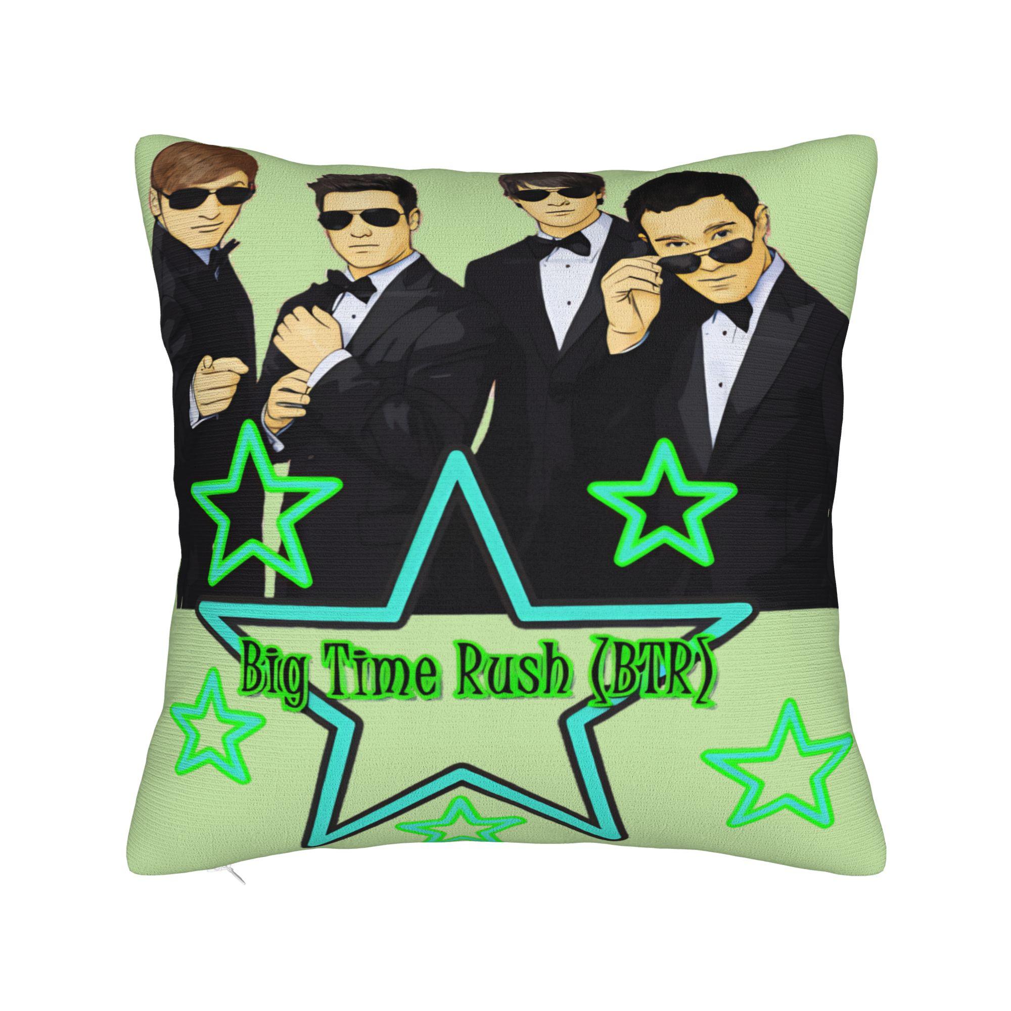 

Big Time Rush Band Pillow Cover Fashion Pillow Case For Sofa Bedroom Home Decor Design Pillowcases Birthday Present 12x12Inch