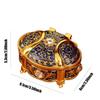 Oval Shape Trinket Box Relief Design Jewelry Storage Case Jewelry Organizer  For Girls