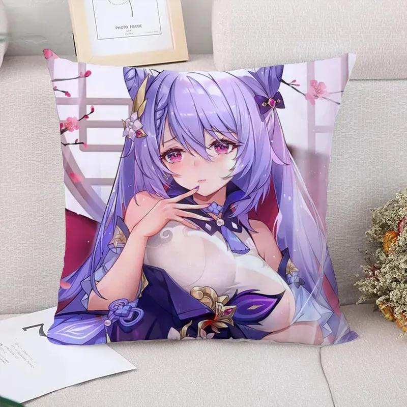 Fall Pillow Cover  Genshin Impact Cushions Home Decor Cushion Covers for Bed Pillows Decorative Pillowcases  Sofa Body