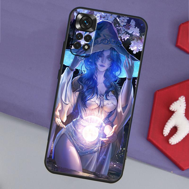 Halloween Witch Girl Art Funda For Xiaomi Redmi Note 14 13 12 11 Pro 9 10 9S 10S 11S 12S Redmi 14C 10C 12C 13C Case