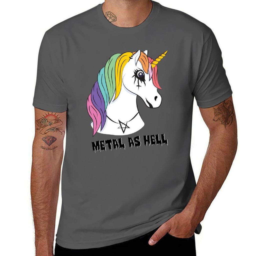 Metal Unicorn TShirt Running Gym Short Sleeve Sports Tee