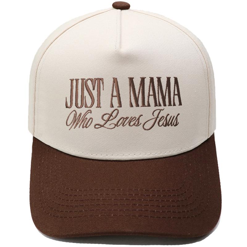 JUST A MAMA truck driver hat embroidered leopard print color matching baseball cap European and American men's and women's casual hat