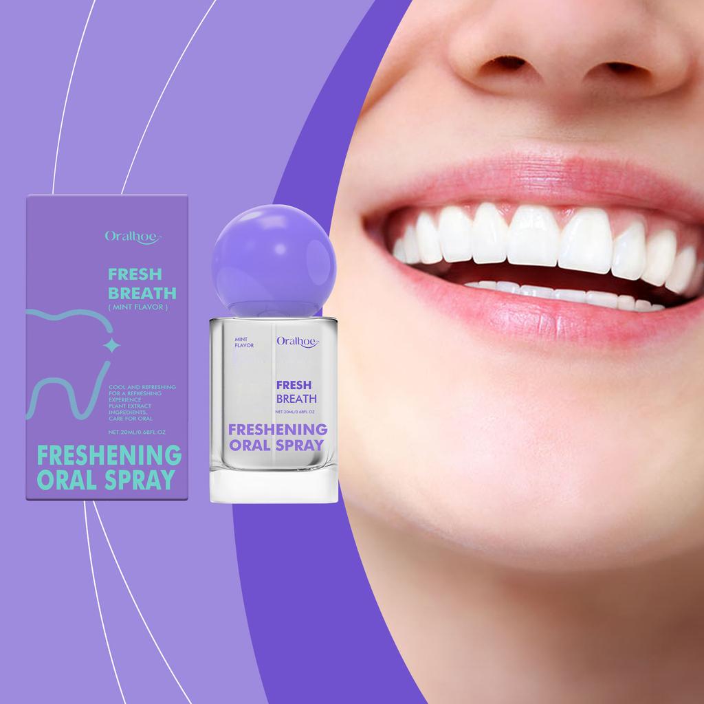 Oralhoe Probiotic Oral Spray Alcohol-Free 20ml Long-Lasting Breath Freshener,Mint Flavor