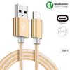USB Type C Cable, 1m, for Phone - Gold Nylon