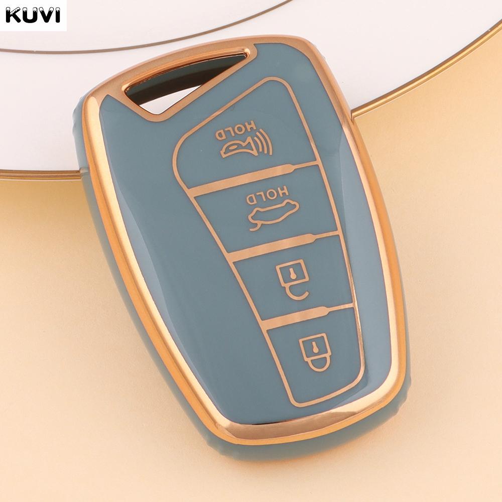TPU Car Remote Key Case Cover Shell Fob For Hyundai Santa Fe Sport Ix45 Equus Centennial Genesis G80 Grandeur Azera Accessories