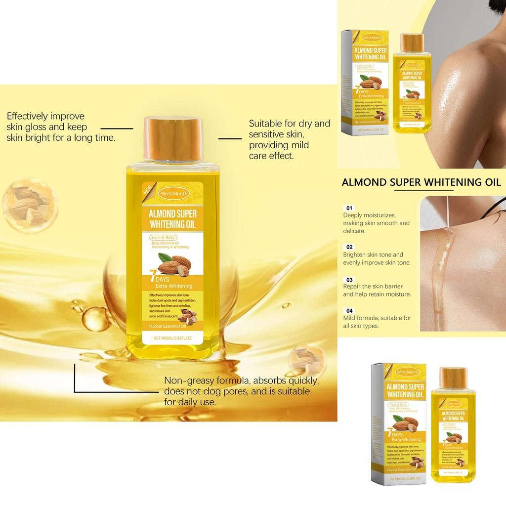 West Month Sweet Almond Body Glow Oil For Radiant Skin Hydration And Moisture