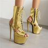 Women's High-heeled Sandals Spring and Summer Sexy European and American Style Waterproof Table Stiletto Large Size Roman Sandals