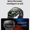 2025 Nieuwe 2.01-inch HD Scherm Heren Smartwatch met Zaklamp Buitensporten Heren Horloge IP68 Waterdicht Gezondheidsmonitor Oproep Smartwatch