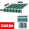 Patio Awning Retractable Canopy Replacement Waterproof Fabric 12x10Ft Deck Shelter Top Fabric Shade Sail Fashion Stripes
