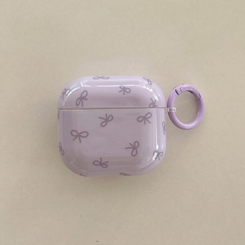 Korea Lovely Candy Bow Gloss Silicone Earphone Case for Airpods Pro 2 for Airpods 1 2 3 4 Protection Cover with