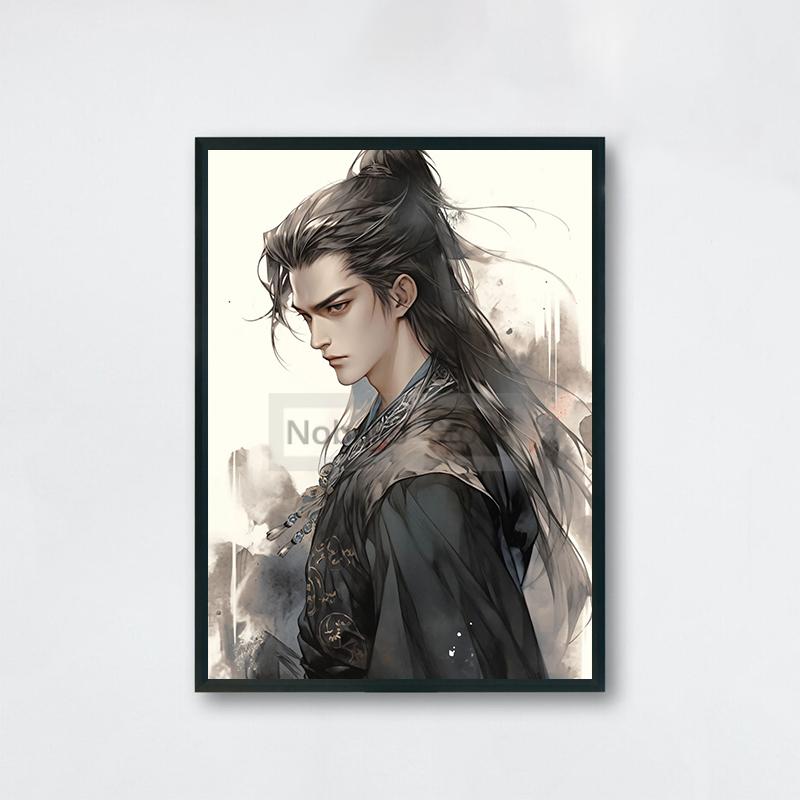 Chinese Style Swordsman Poster Ancient Customs Handsome Prints Canvas Painting Wall Art Pictures Home Living Room Modern Decor